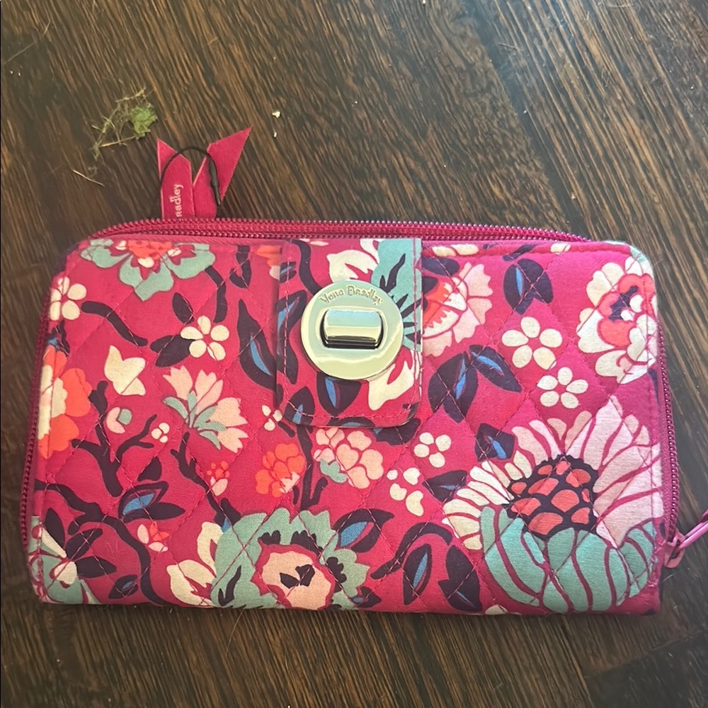 Vera Bradley Pixie Blooms Turn Lock Wallet